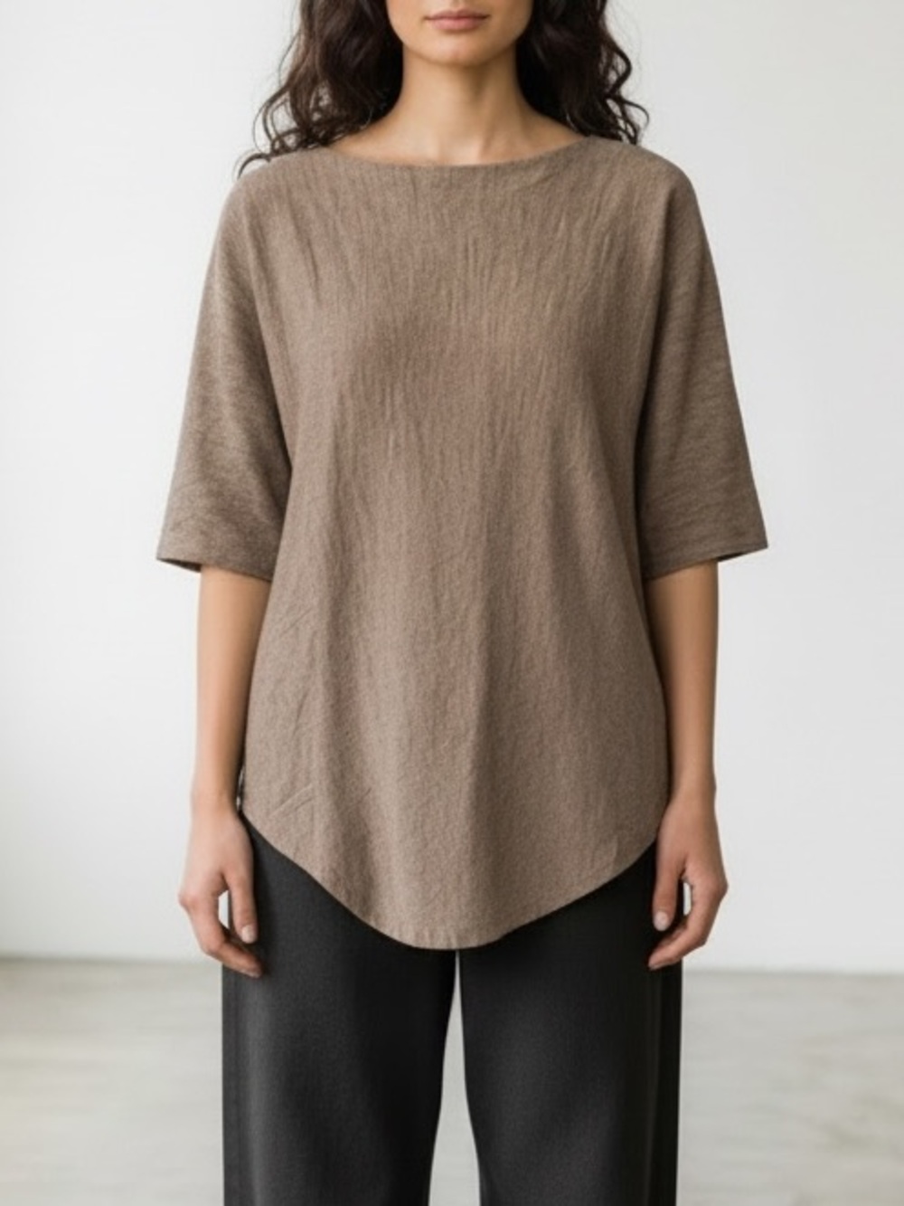 Lauren Manoogian Brown Short Sleeve Tee